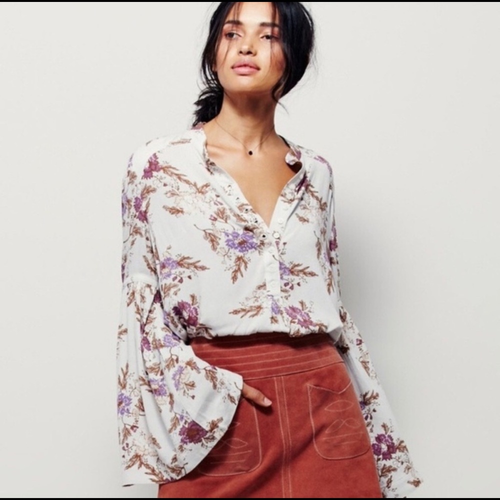 free people easy girl feel sleeve tunic top